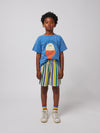 Multicolor Stripes terry cloth bermuda shorts