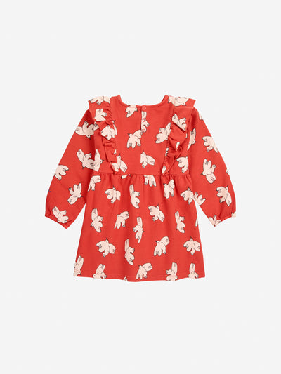 Baby Freedom Bird all over ruffle dress