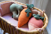 Knitted cushion Cathy the Carrot