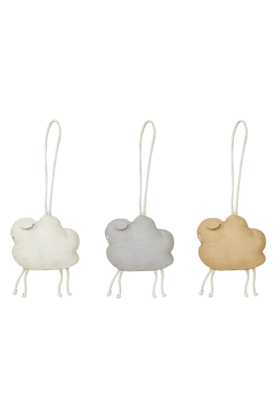 Set of 3 rattle toy hangers - Little Sheep