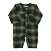 Baby jumpsuit | Green & black checkered