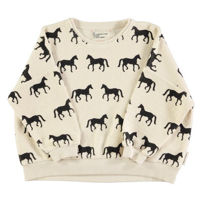 Sweatshirt black horses