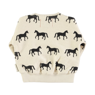 Sweatshirt black horses