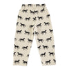 Jogging pants black horses w/ animal print