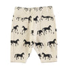 Jogging pants black horses w/ animal print