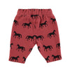 Jogging pants black horses w/ animal print