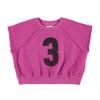 sleeveless sweatshirt "3" print