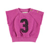 sleeveless sweatshirt "3" print