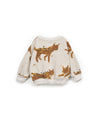 PRINTED FLEECE SWEATER