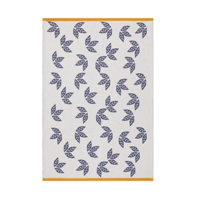 Leaf Reversible Baby Blanket: Blue