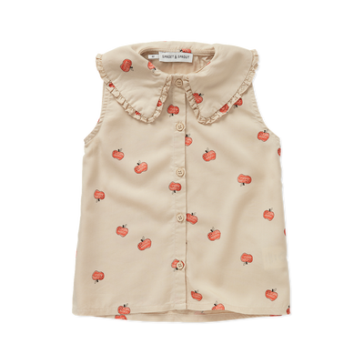 Girls blouse apple print