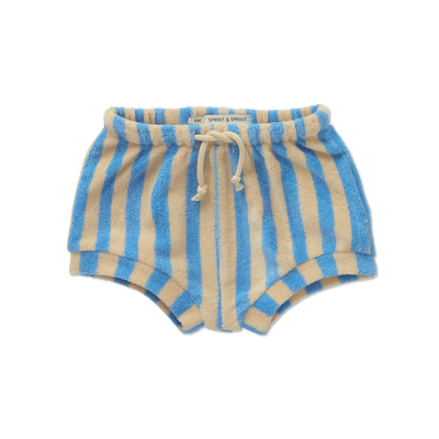 Terry baby shorts stripes