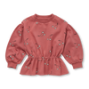 Sweatshirt peplum cherry flower