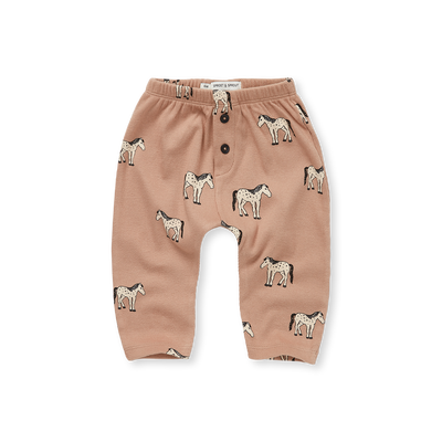 Baby sweatpants horses print