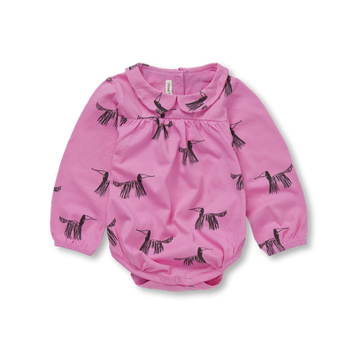 Romper collar dogs print